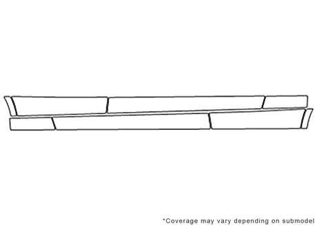 c-class 3M Clear Bra Door Cup Precut PPF Diagram