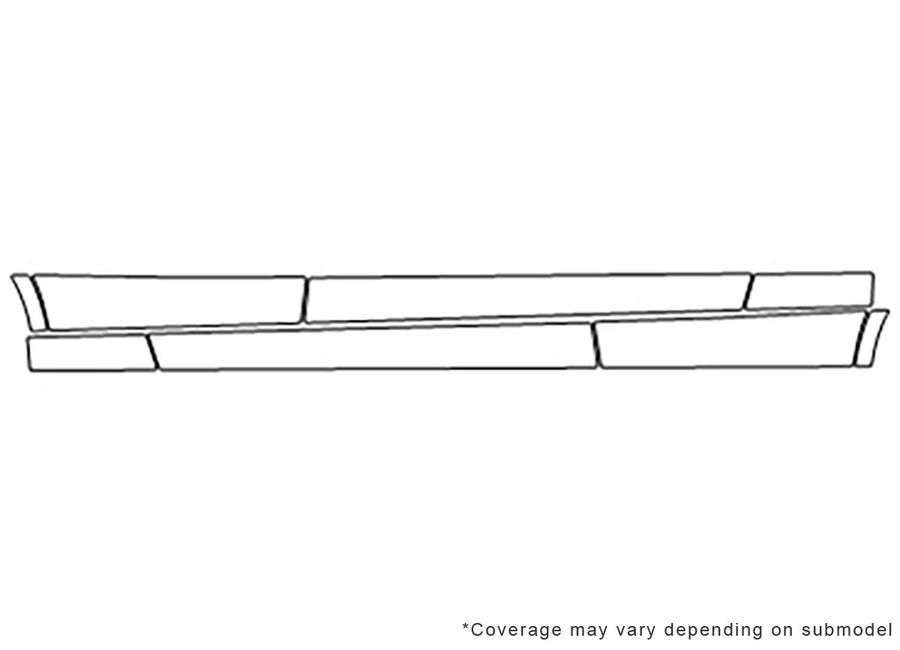 c-class 3M Clear Bra Door Cup Precut PPF Diagram