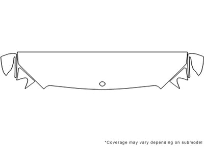 c-class 3M Clear Bra Hood Precut PPF Diagram