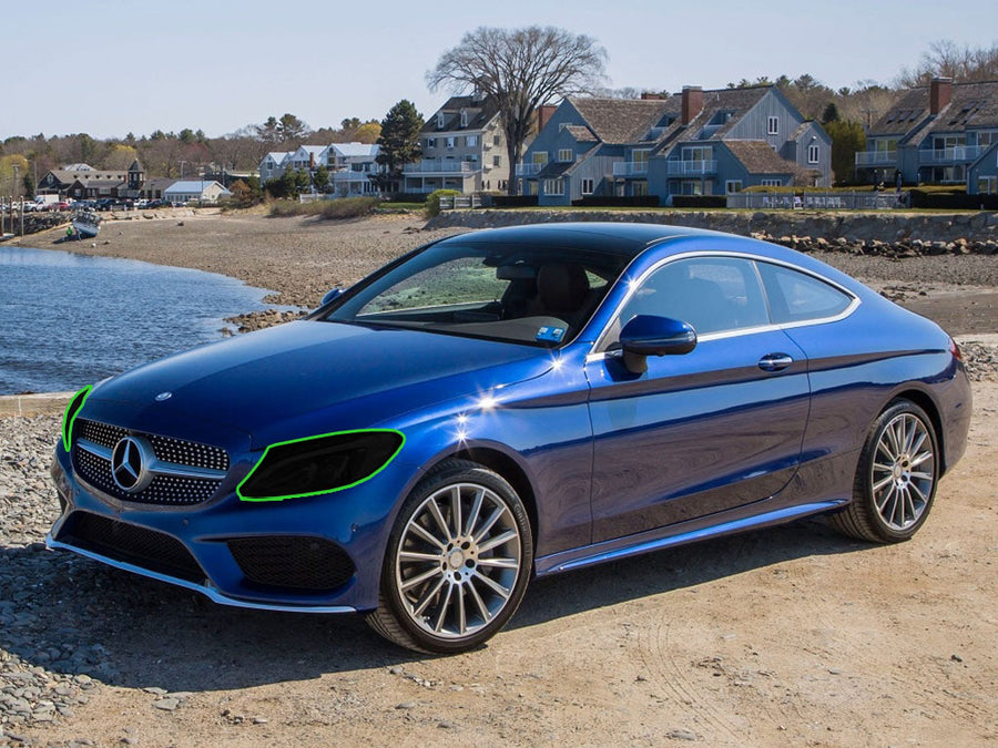 mercedes-benz c-class 2015-2018 Headlight Tint Location