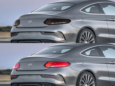 c-class (coupe) Before and After Smoked Taillights