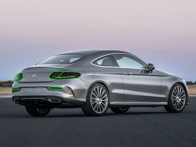 c-class (coupe) Tail Light Tint Installation Points