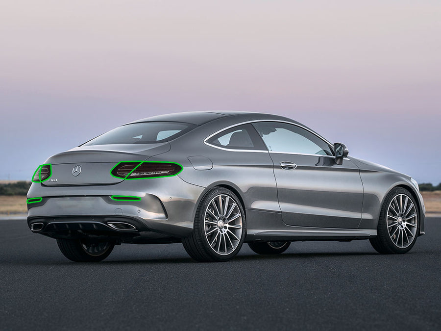 c-class (coupe) Tail Light Tint Installation Points