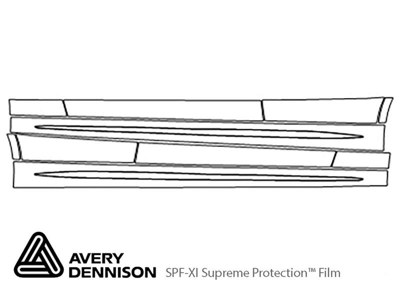 c-class Avery Dennison Clear Bra Door Cup Precut PPF Diagram