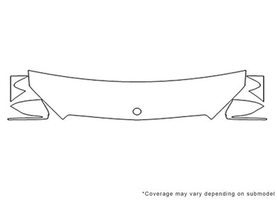 c-class 3M Clear Bra Hood Precut PPF Diagram