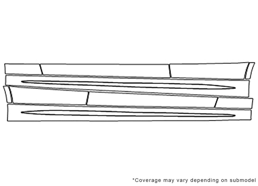 c-class 3M Clear Bra Door Cup Precut PPF Diagram