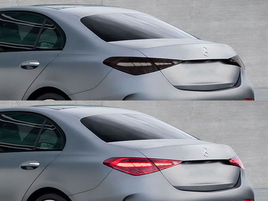 c-class (sedan) Before and After Smoked Taillights