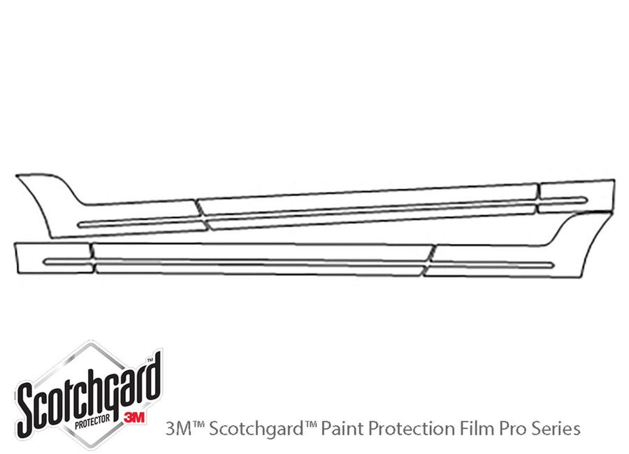 cl-class 3M Clear Bra Door Cup Precut PPF Diagram