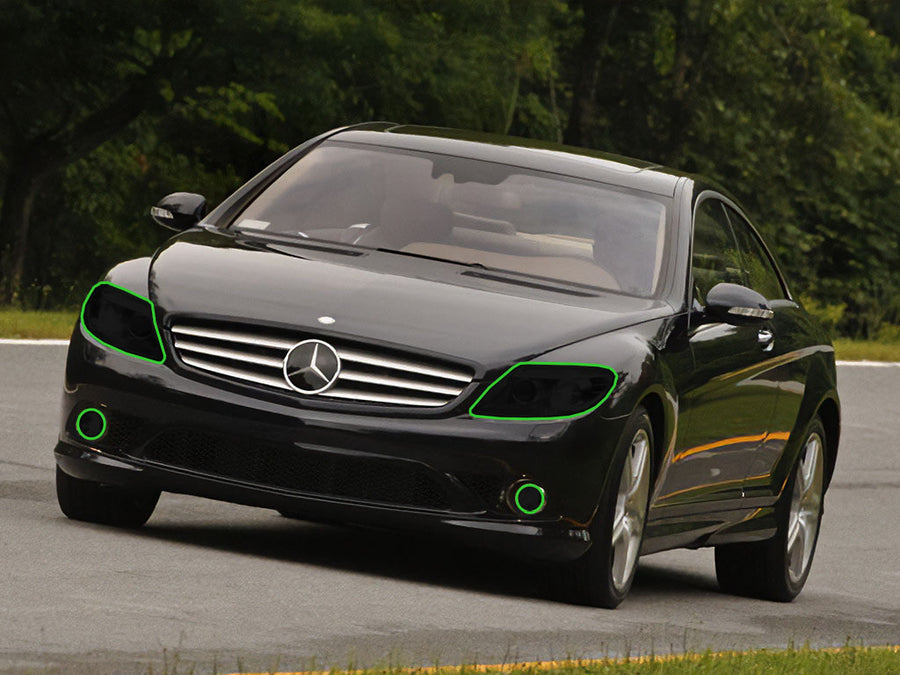 mercedes-benz cl-class 2007-2010 Headlight Tint Location