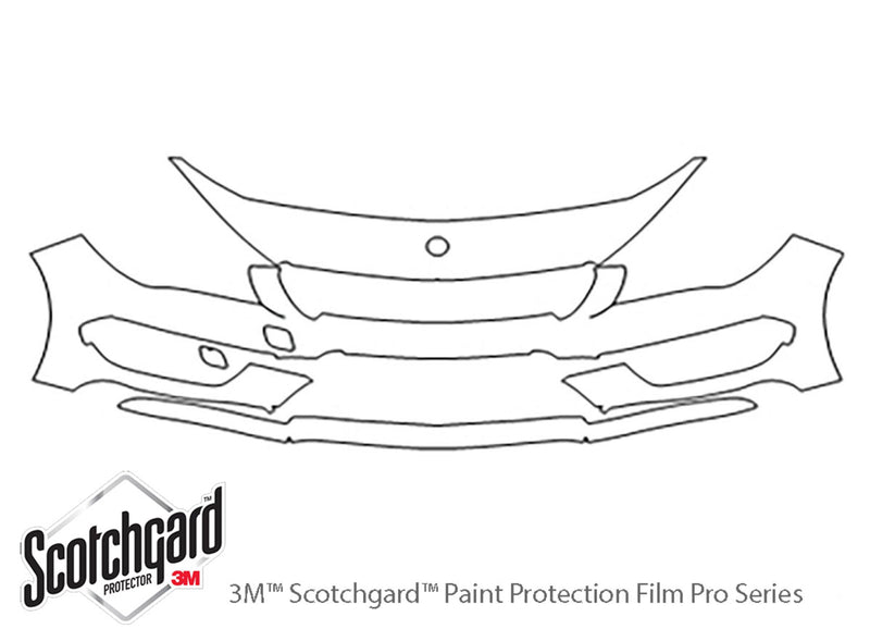 cla-class 3M Clear Bra Bumper Precut PPF Diagram