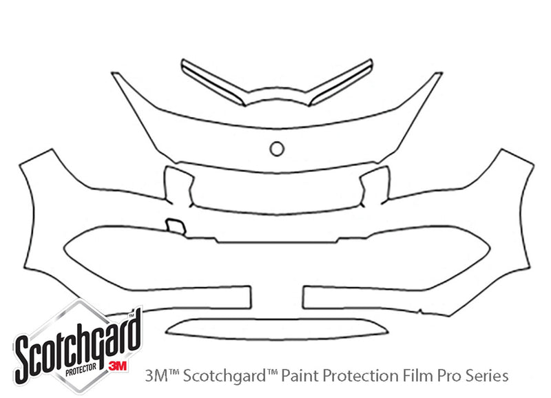 cla-class 3M Clear Bra Bumper Precut PPF Diagram