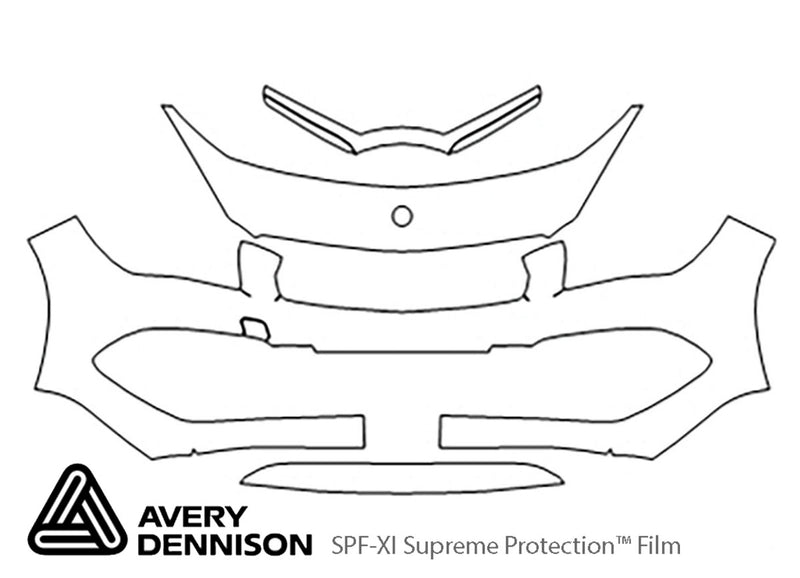 cla-class Avery Dennison Clear Bra Bumper Precut PPF Diagram