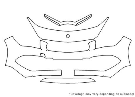 cla-class 3M Clear Bra Bumper Precut PPF Diagram