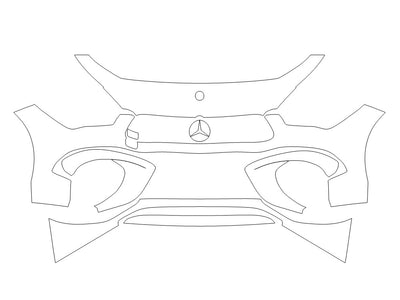 cla class Avery Dennison Clear Bra Bumper Precut PPF Diagram