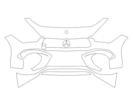 cla class Avery Dennison Clear Bra Bumper Precut PPF Diagram