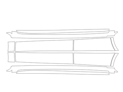 cla-class 3M Clear Bra Door Cup Precut PPF Diagram