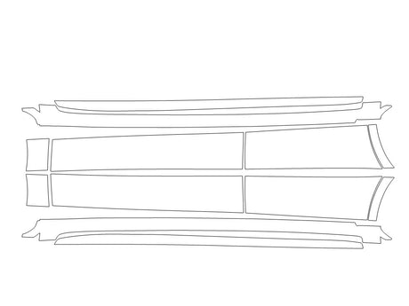 cla-class 3M Clear Bra Door Cup Precut PPF Diagram