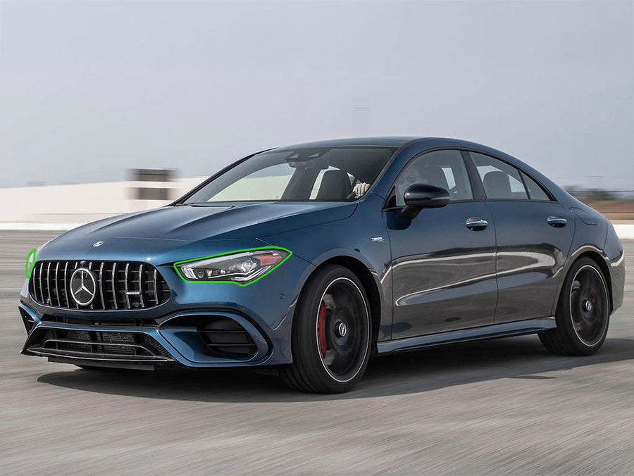 mercedes-benz cla-class 2020-2024 Headlight Protection Installation Location