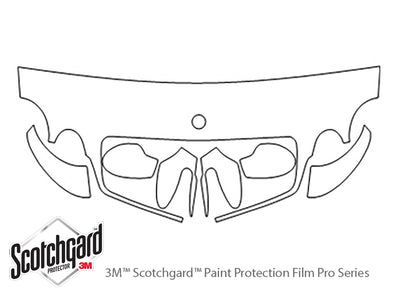 clk-class 3M Clear Bra Hood Precut PPF Diagram