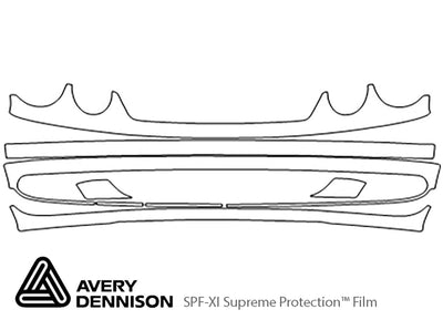 clk-class Avery Dennison Clear Bra Bumper Precut PPF Diagram
