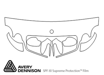 clk-class Avery Dennison Clear Bra Hood Precut PPF Diagram