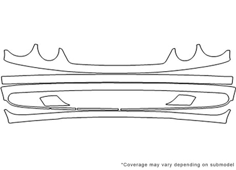 clk-class Avery Dennison Clear Bra Bumper Precut PPF Diagram