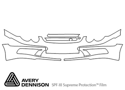 clk-class Avery Dennison Clear Bra Bumper Precut PPF Diagram
