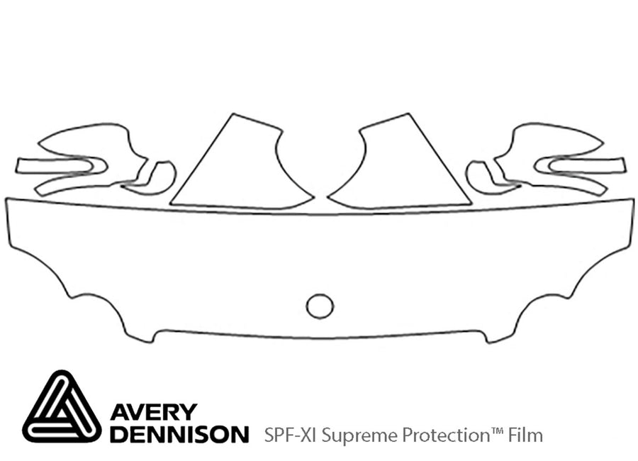 clk-class Avery Dennison Clear Bra Hood Precut PPF Diagram