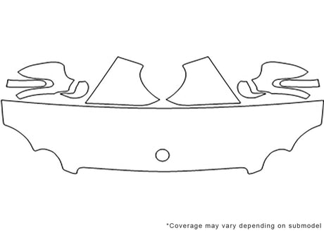 clk-class Avery Dennison Clear Bra Hood Precut PPF Diagram