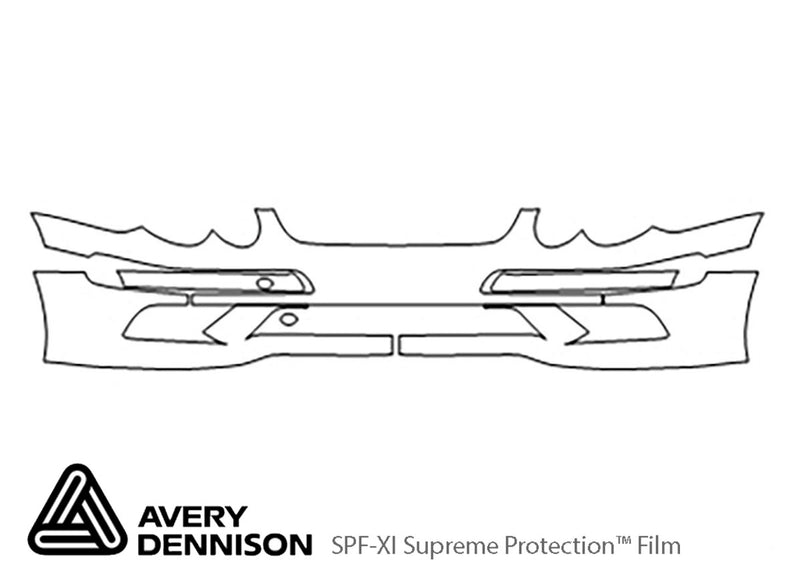 clk-class Avery Dennison Clear Bra Bumper Precut PPF Diagram