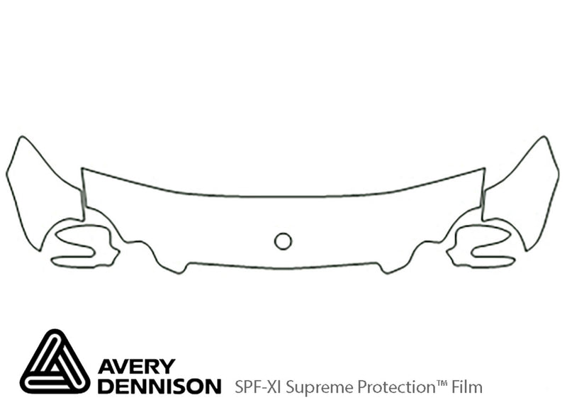 clk-class Avery Dennison Clear Bra Hood Precut PPF Diagram