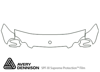 clk-class Avery Dennison Clear Bra Hood Precut PPF Diagram