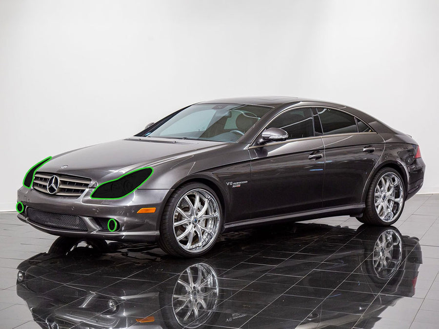 mercedes-benz cls-class 2006-2011 (sedan) Headlight Tint Location