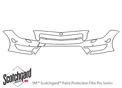 cls-class 3M Clear Bra Bumper Precut PPF Diagram