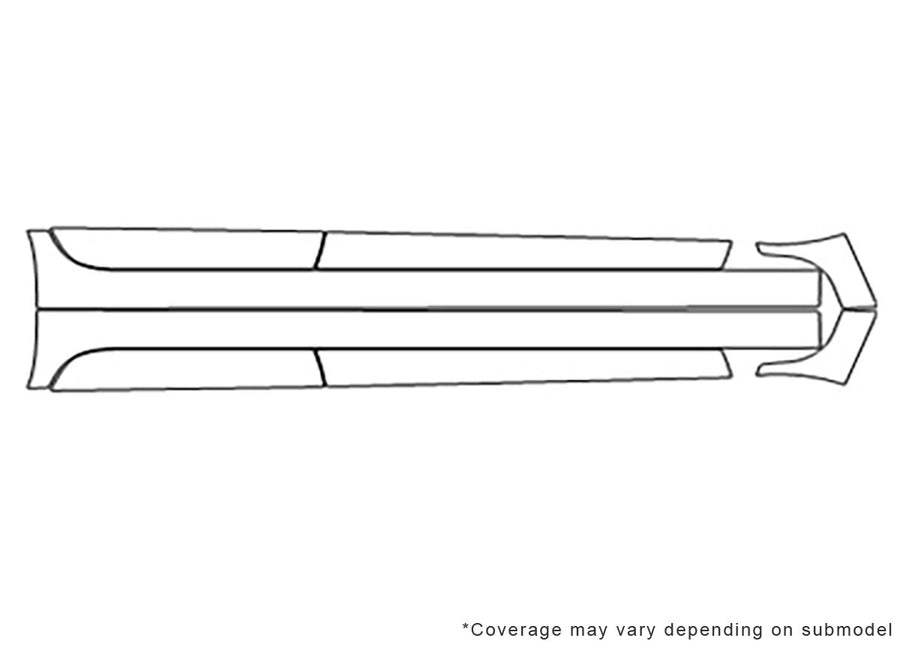 cls-class 3M Clear Bra Door Splash Precut PPF Diagram