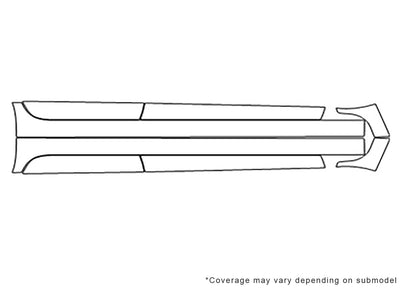 cls-class 3M Clear Bra Door Cup Precut PPF Diagram