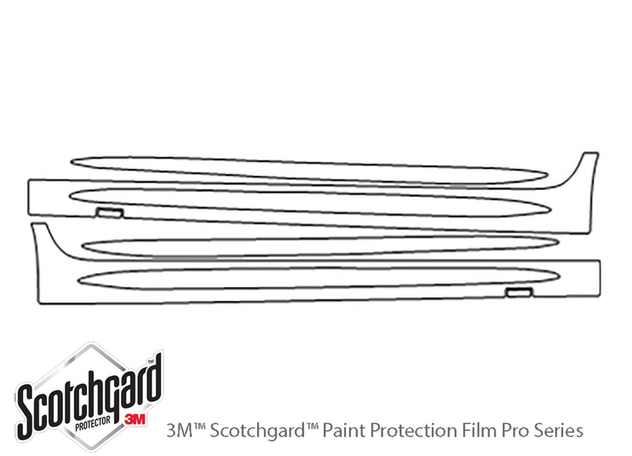 cls-class 3M Clear Bra Door Cup Precut PPF Diagram