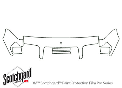 e-class 3M Clear Bra Hood Precut PPF Diagram