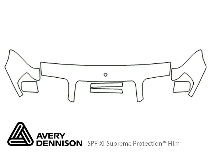 e-class Avery Dennison Clear Bra Hood Precut PPF Diagram