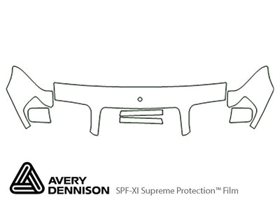 e-class Avery Dennison Clear Bra Hood Precut PPF Diagram