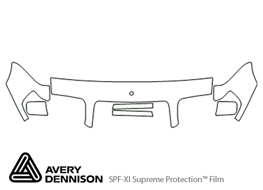 e-class Avery Dennison Clear Bra Hood Precut PPF Diagram