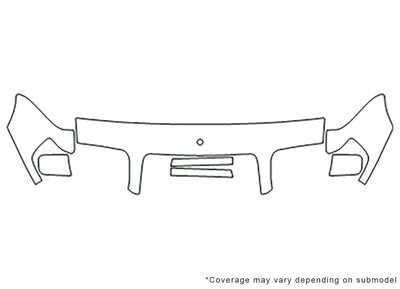 e-class Avery Dennison Clear Bra Hood Precut PPF Diagram