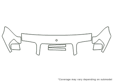 e-class Avery Dennison Clear Bra Hood Precut PPF Diagram