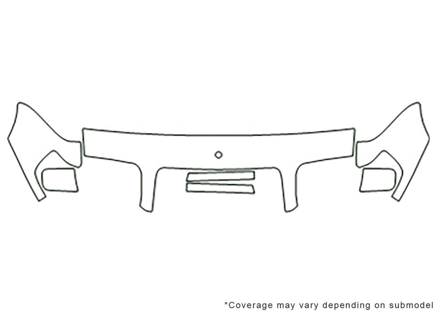 e-class Avery Dennison Clear Bra Hood Precut PPF Diagram