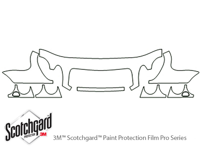 e-class 3M Clear Bra Hood Precut PPF Diagram
