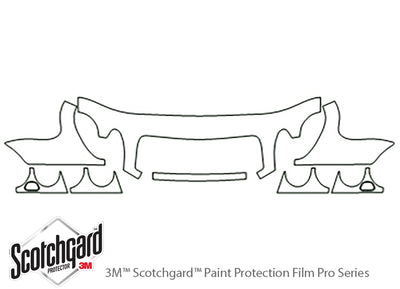 e-class 3M Clear Bra Hood Precut PPF Diagram