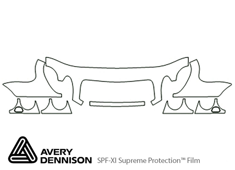 e-class Avery Dennison Clear Bra Hood Precut PPF Diagram