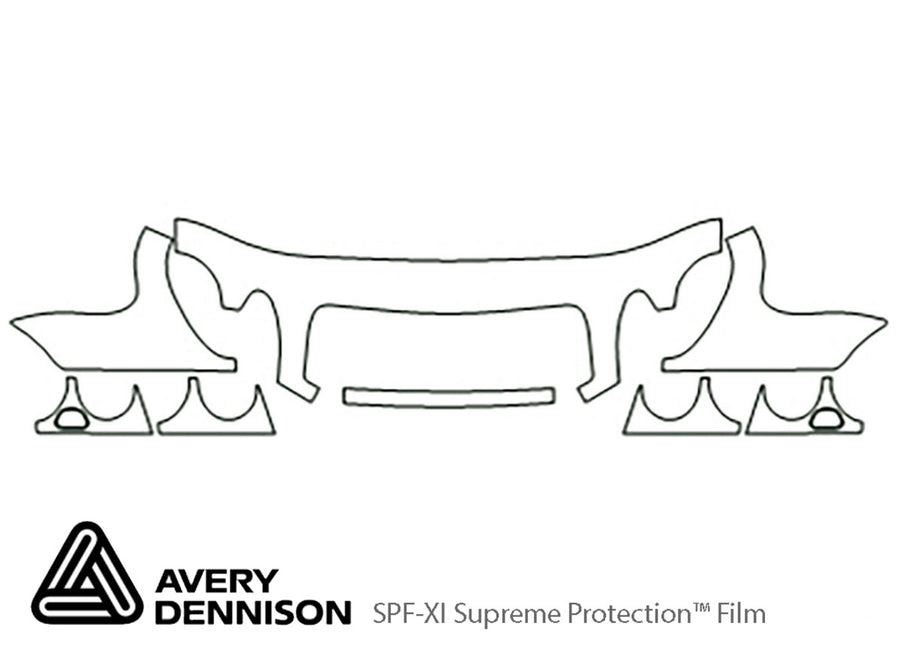 e-class Avery Dennison Clear Bra Hood Precut PPF Diagram