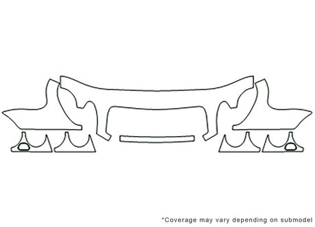 e-class 3M Clear Bra Hood Precut PPF Diagram