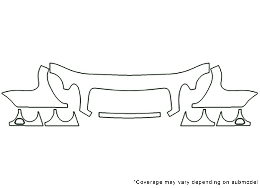 e-class 3M Clear Bra Hood Precut PPF Diagram